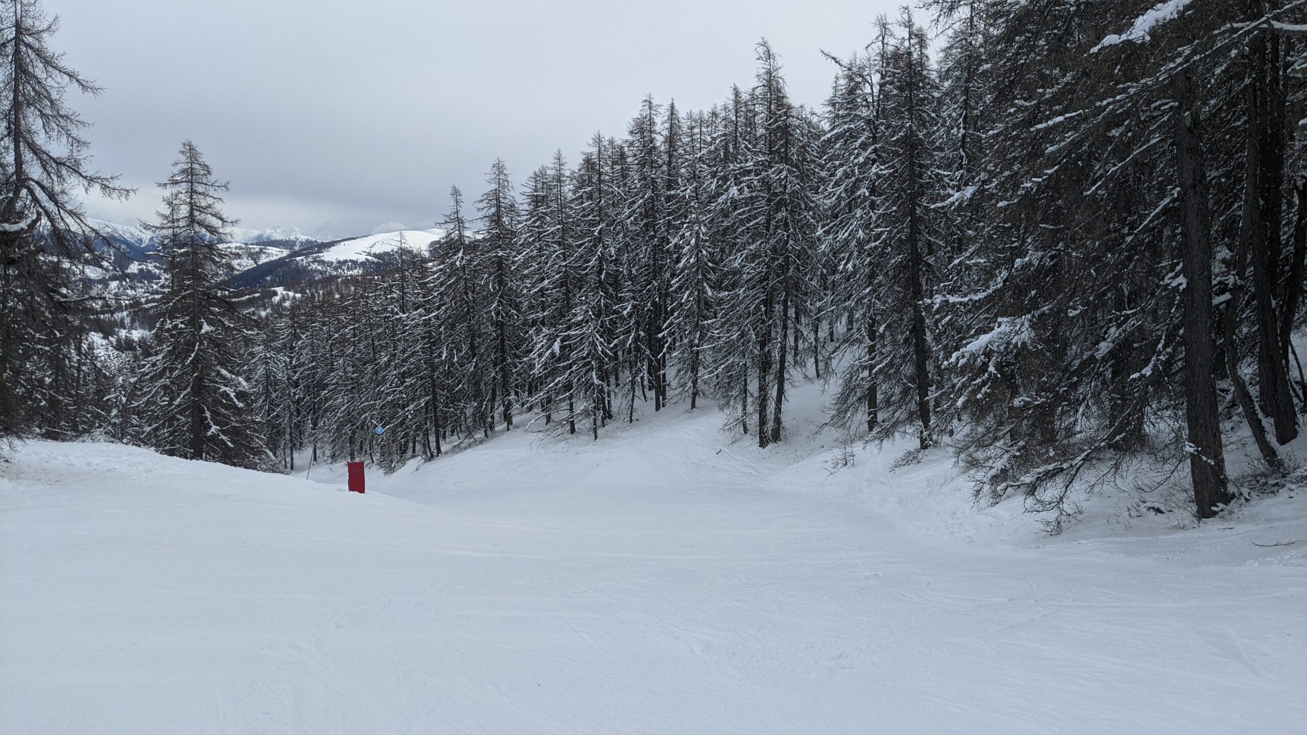 piste bleue de la combe sainte marie Valberg