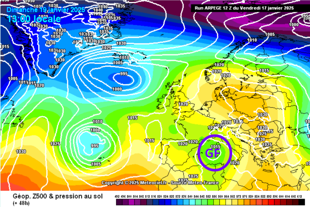 170125_Z500ARPEGE-1024x684 Météo du 18/01/25 : Un peu de neige en moyenne montagne avant une semaine perturbée