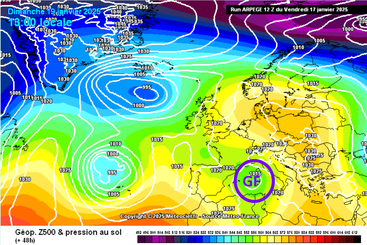 pressions z500 modèle CEP