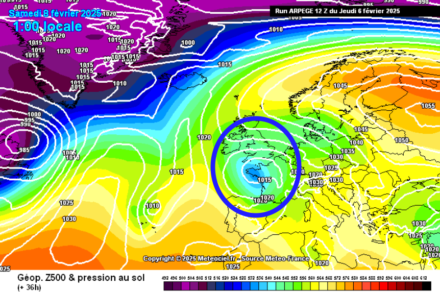 modèle ARPEGE pression Z500