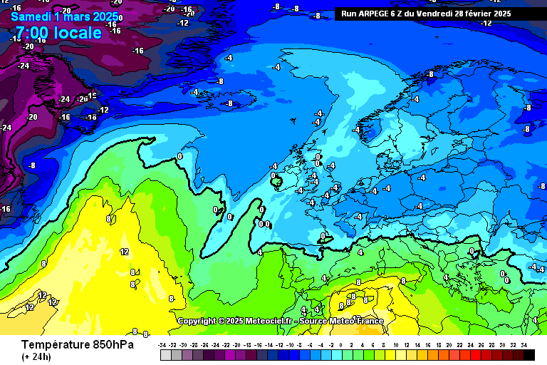 températures à 1500m