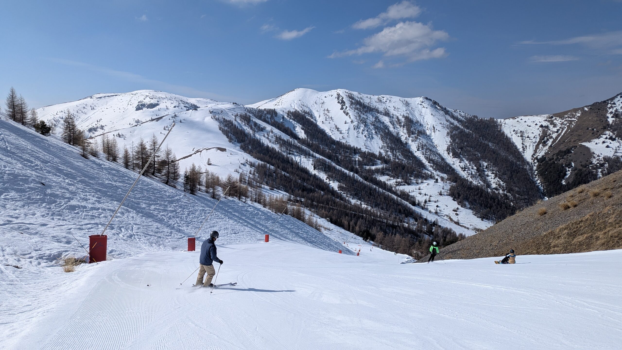La piste rouge des Aigles à Valberg