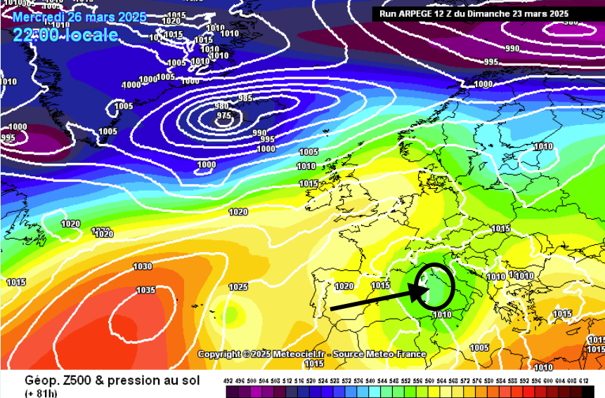 arpege230325 Météo du 23/03/25 : Une semaine mitigée