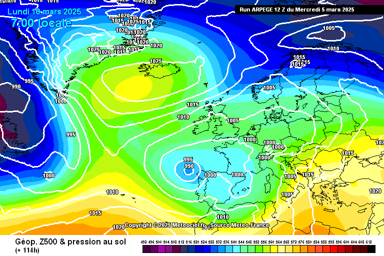 pression Z500 modèle ARPEGE
