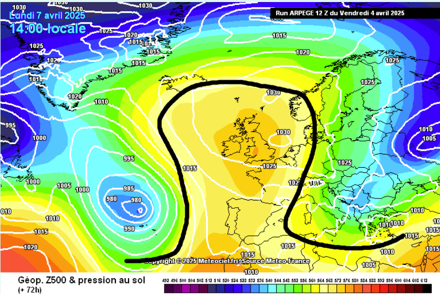 pressions Z500 ARPEGE